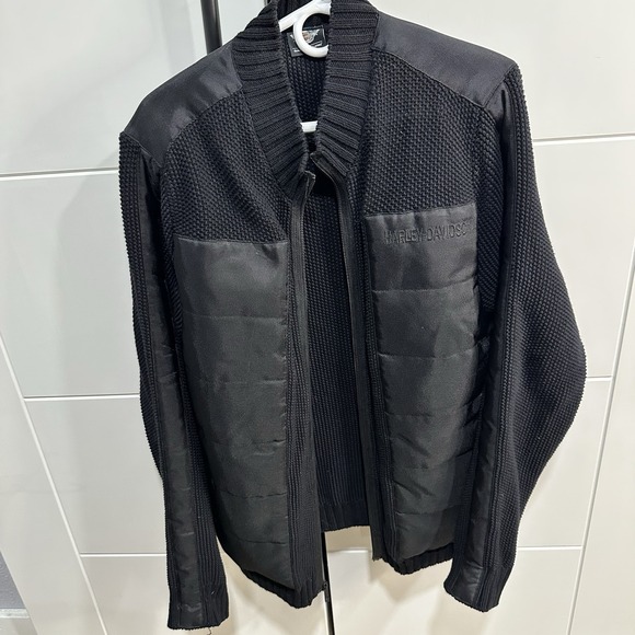 Harley-Davidson Other - Harley-Davidson Men's Black Zip-Up Sweater